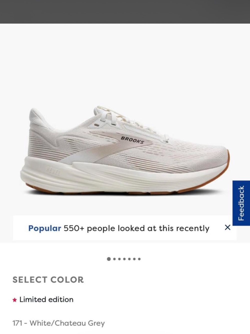 Brooks revel 8 white shoes